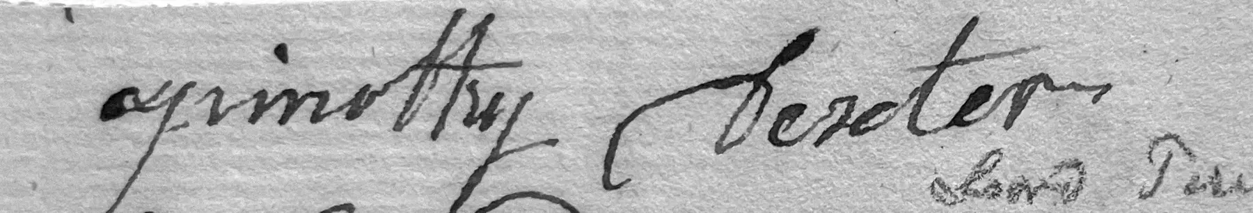 Signature of Timothy Dexter
