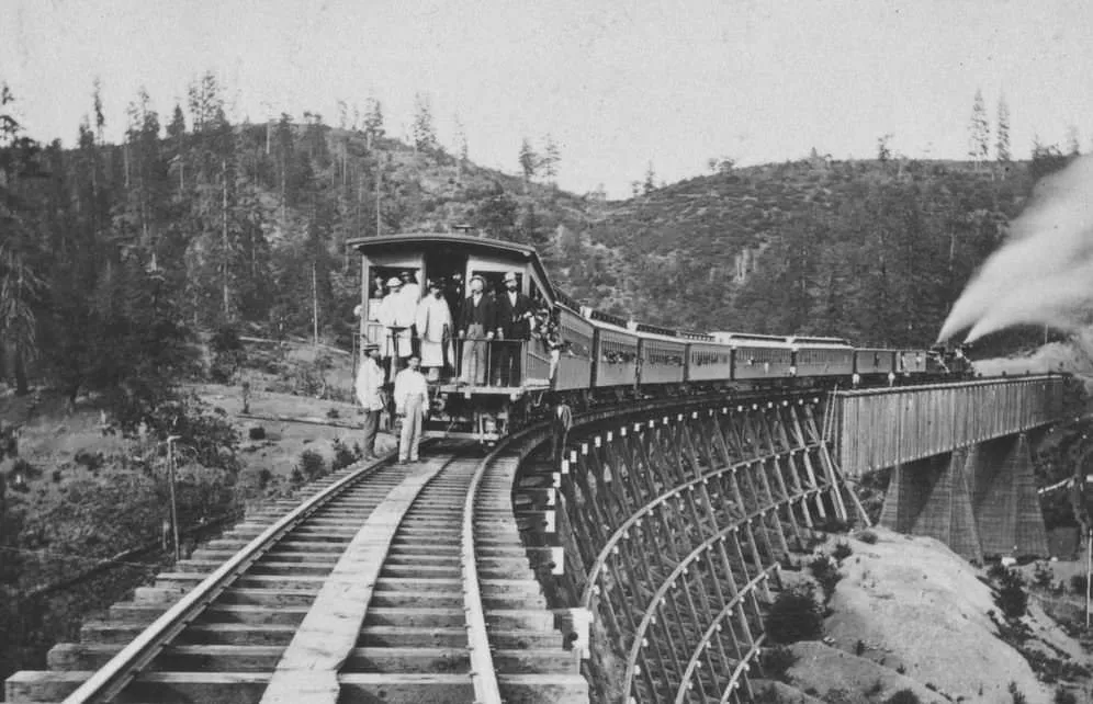 The California Pacific Rail Road, crossing near Cape Horn, c.1870