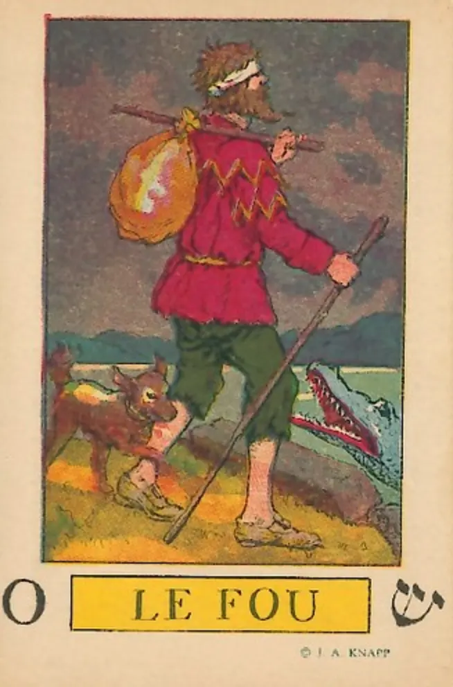 The Fool Tarot card by J A Knapp