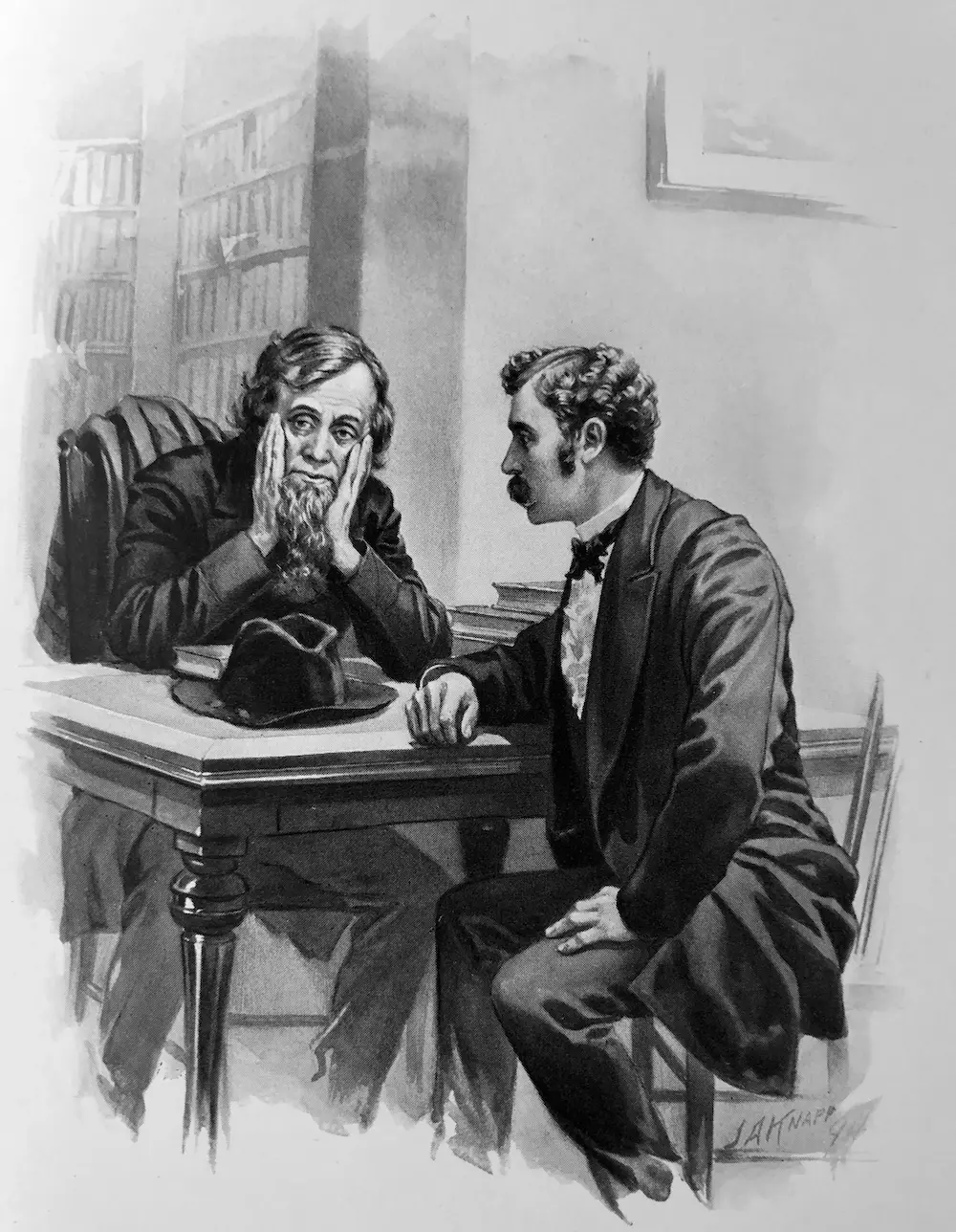 Illustration of Daniel Vaughn and Llewellyn Drury