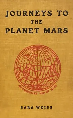Yellow and red book cover for Journeys to the Planet Mars