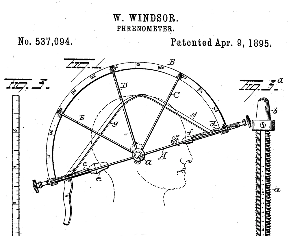 US patent 537,094, William Windsor’s Phrenometer