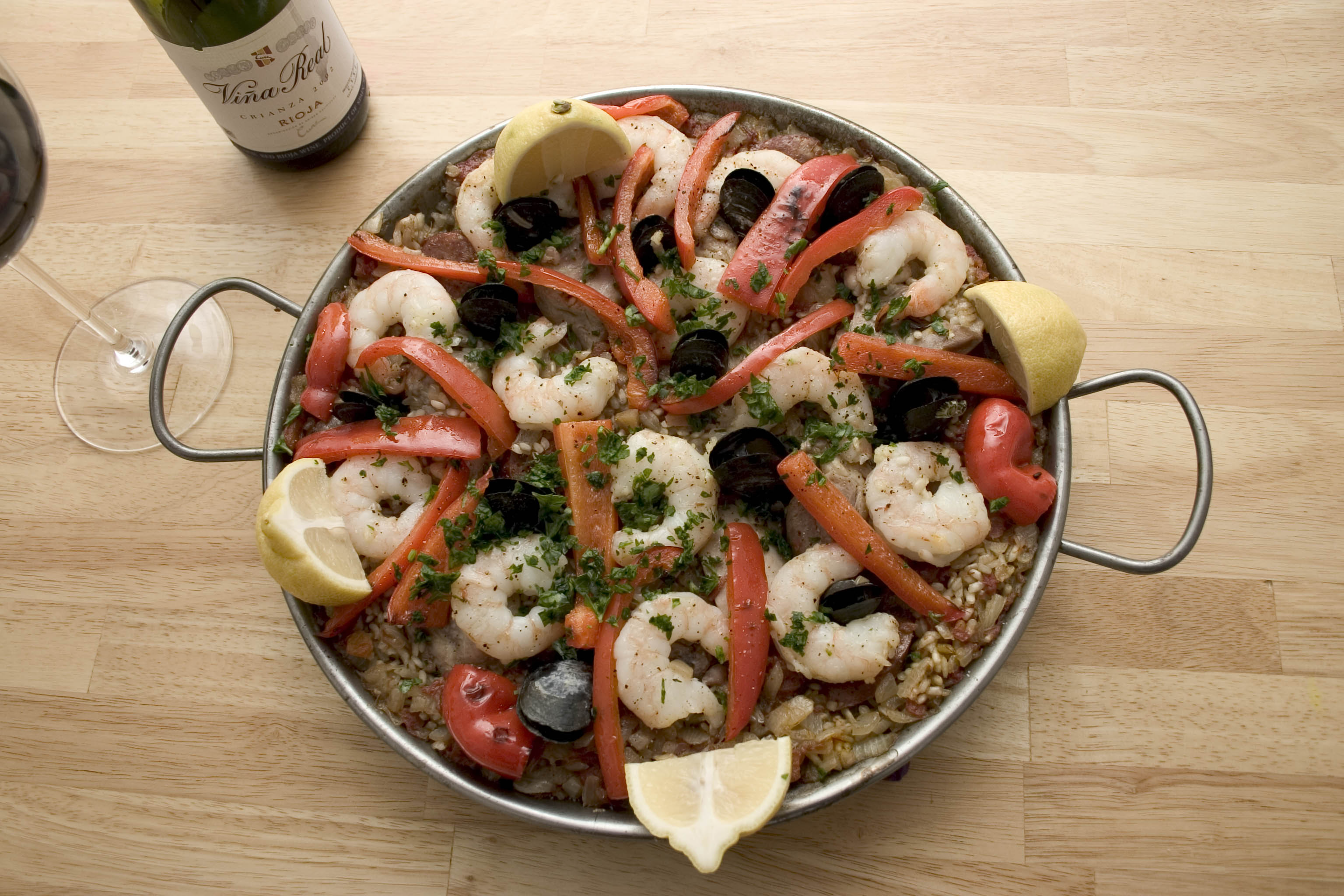 Paella: top view