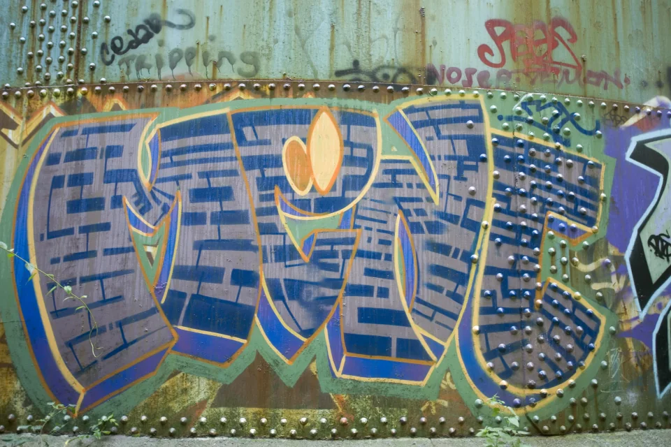 Water tower graffiti