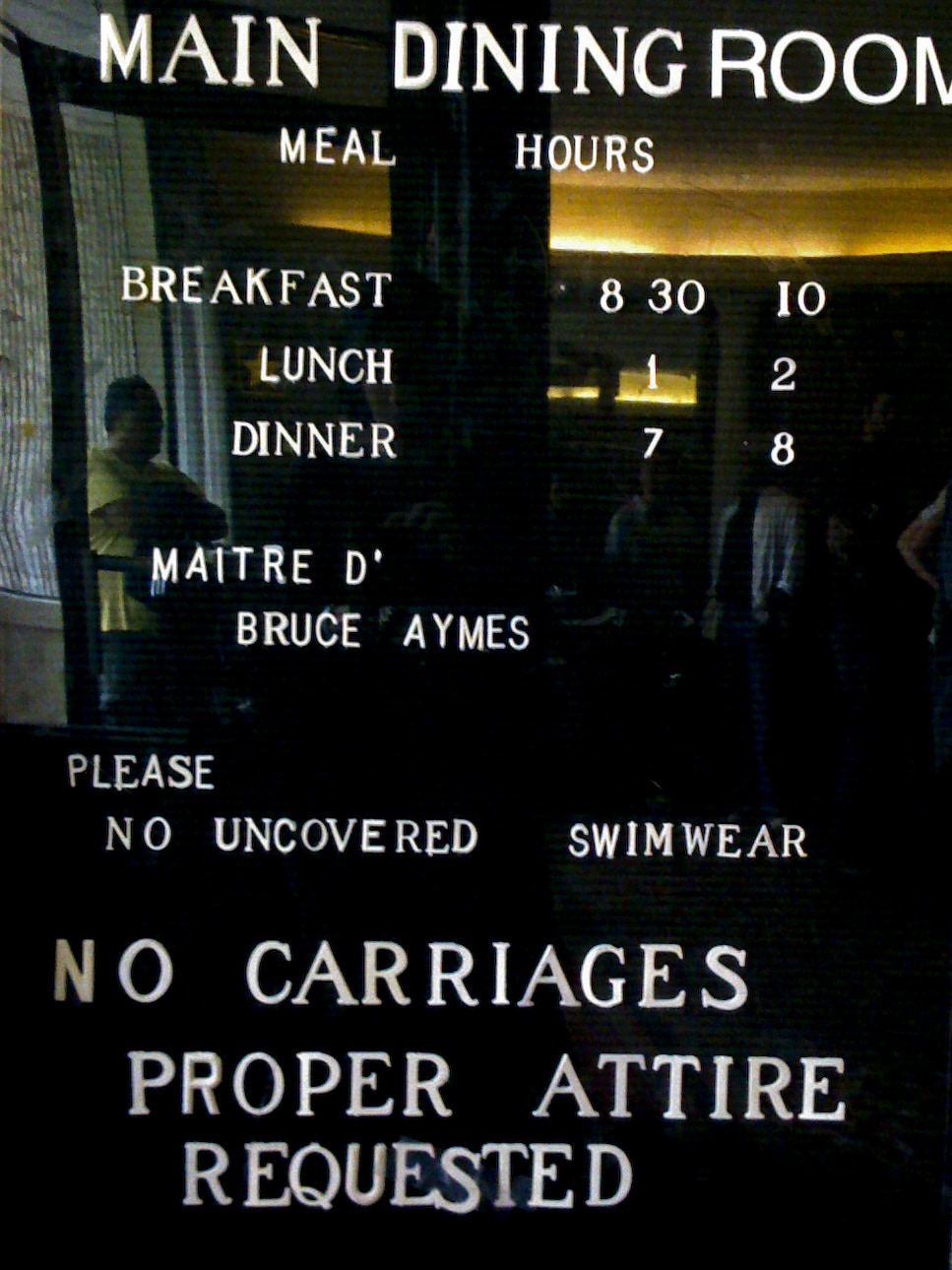 NO CARRIAGES