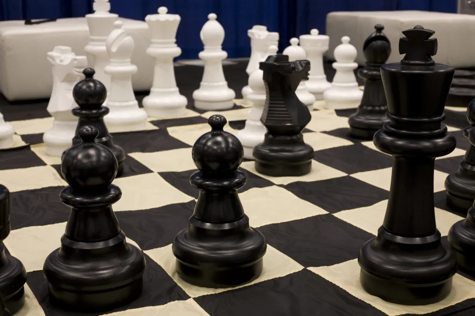 Giant chess pieces
