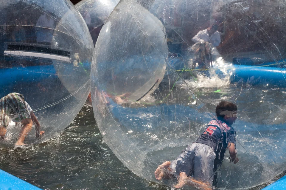Children trapped in balls