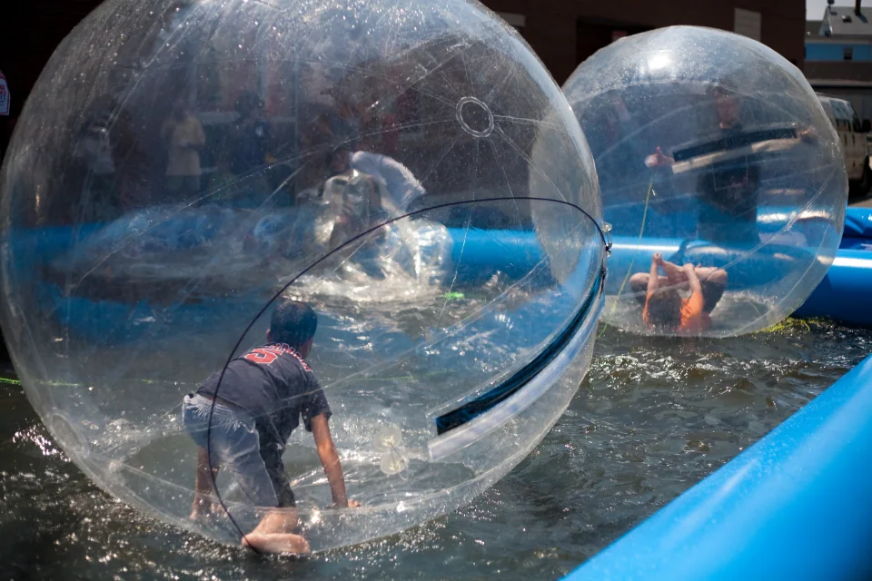 Children trapped in balls