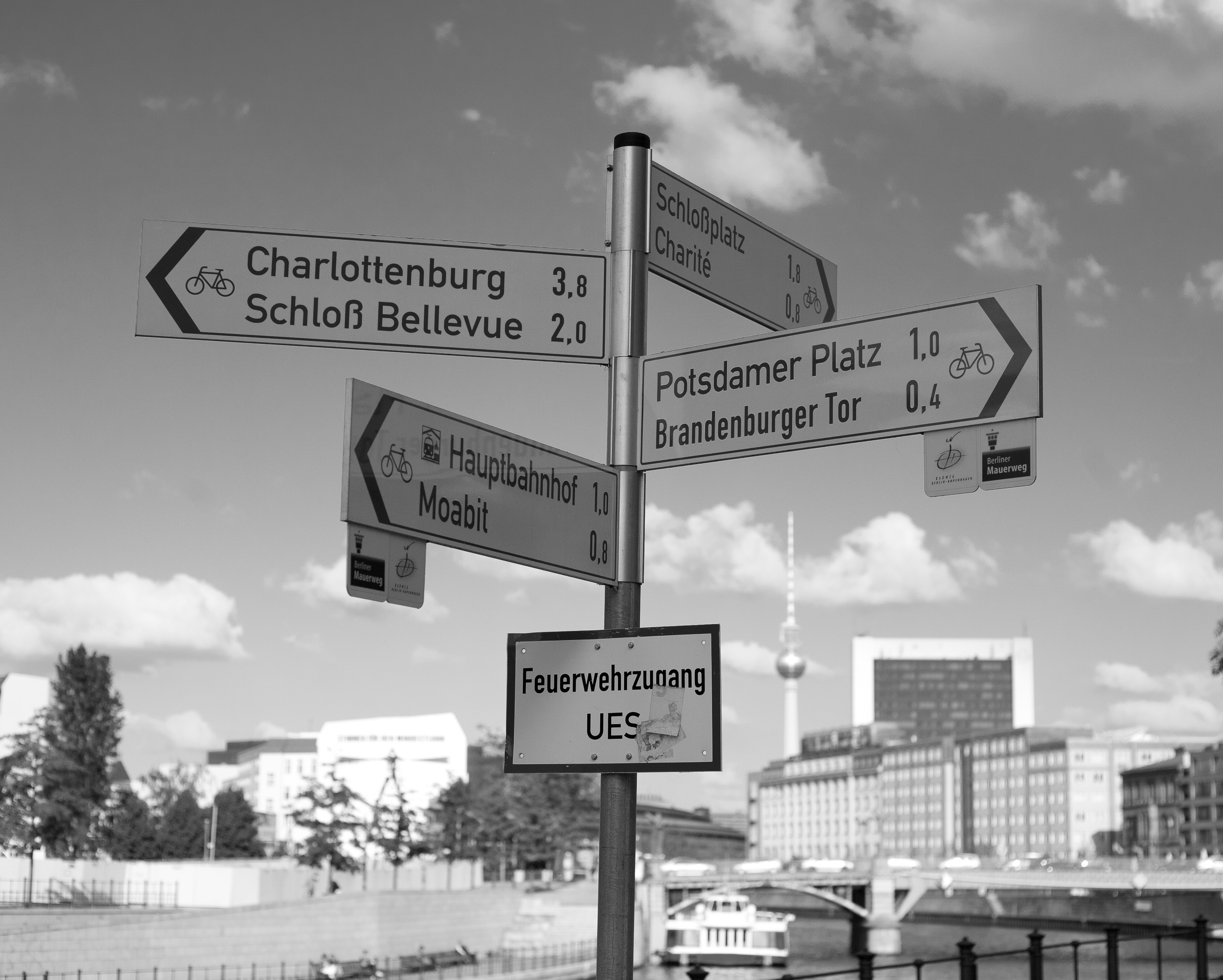 Berlin bike path signs