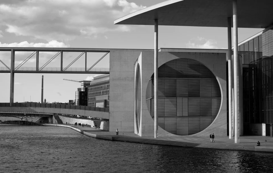 Bundestag building on the Spree