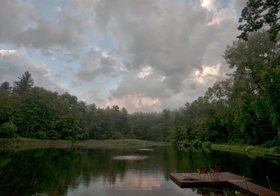 Sunset over the lake