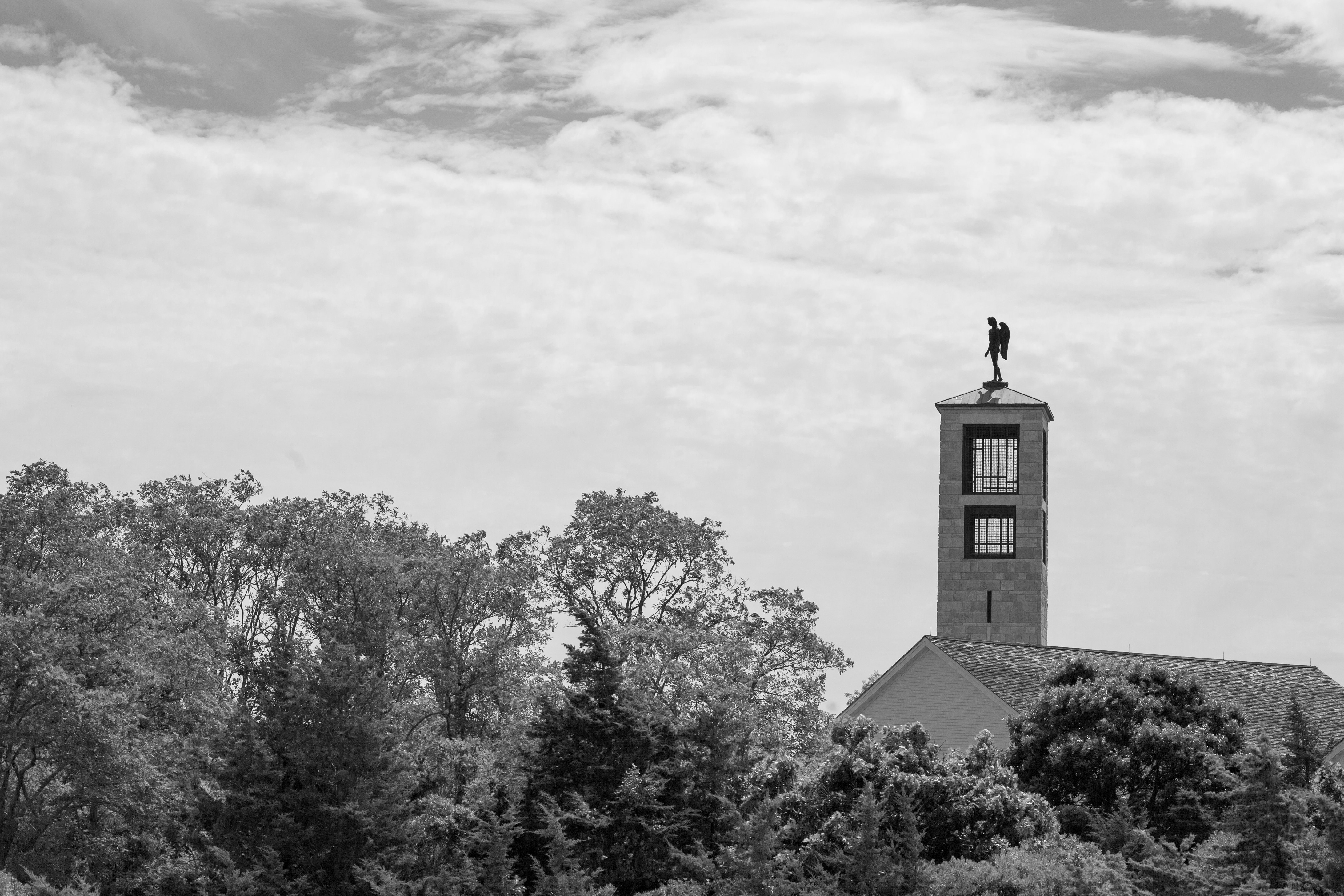 Bell tower with angel statue