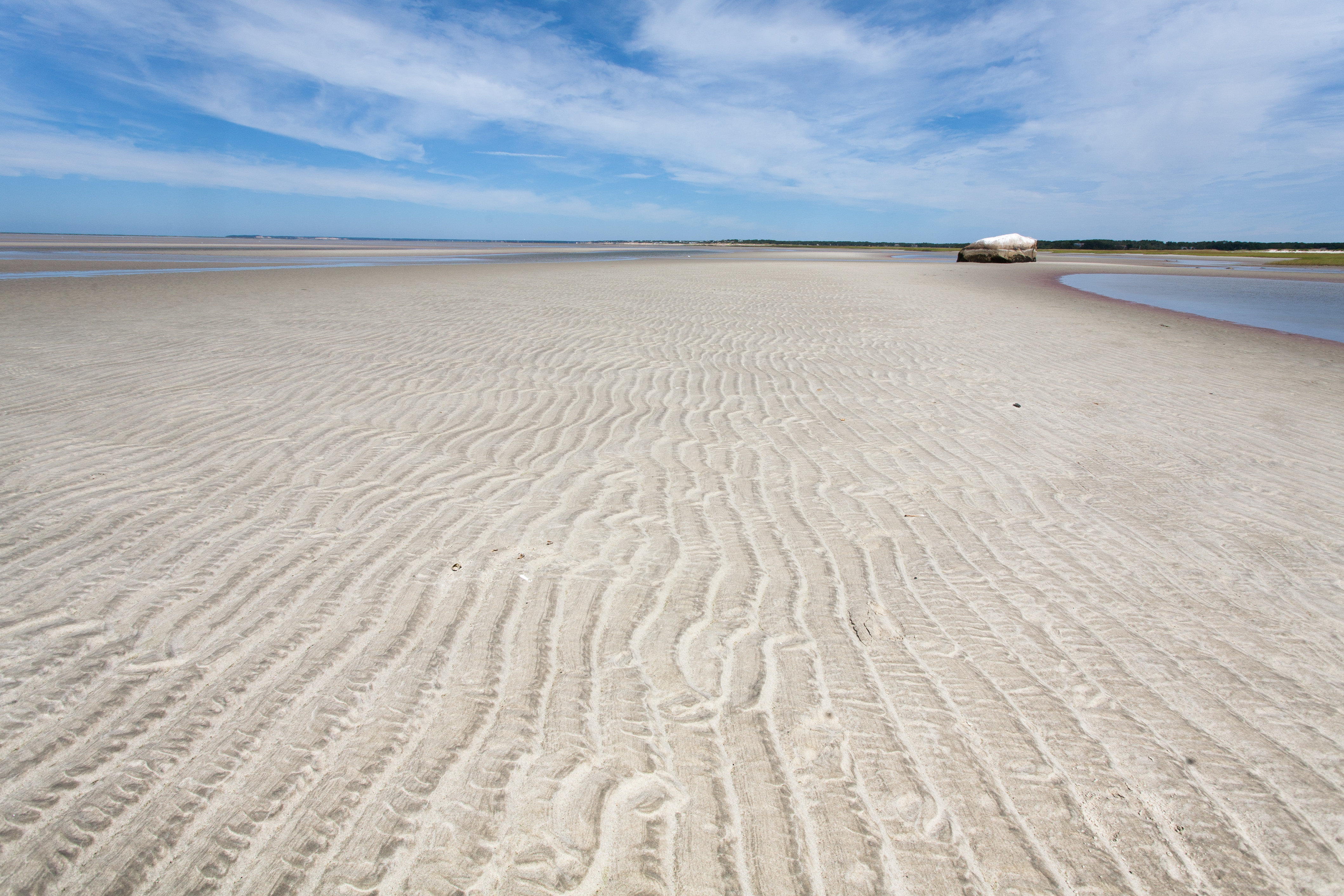 Sand ripples at low tide