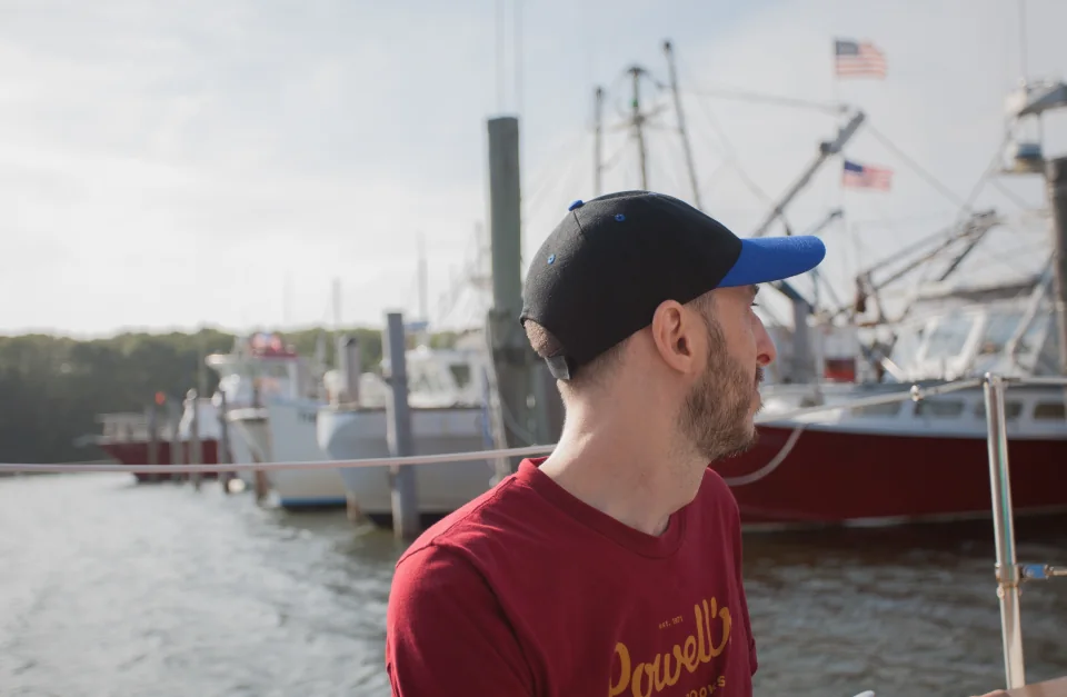 At the marina