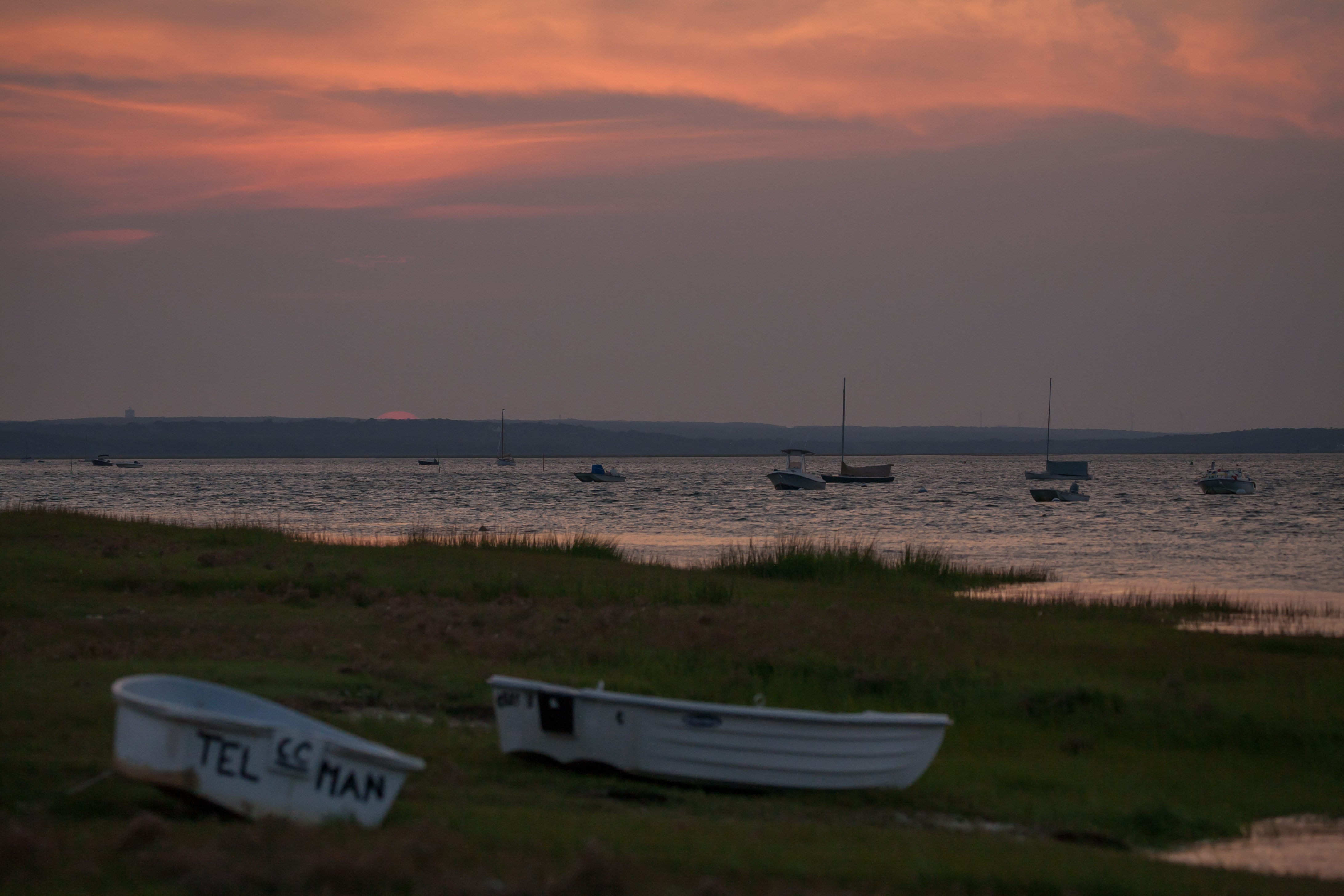 Harbor at sunset