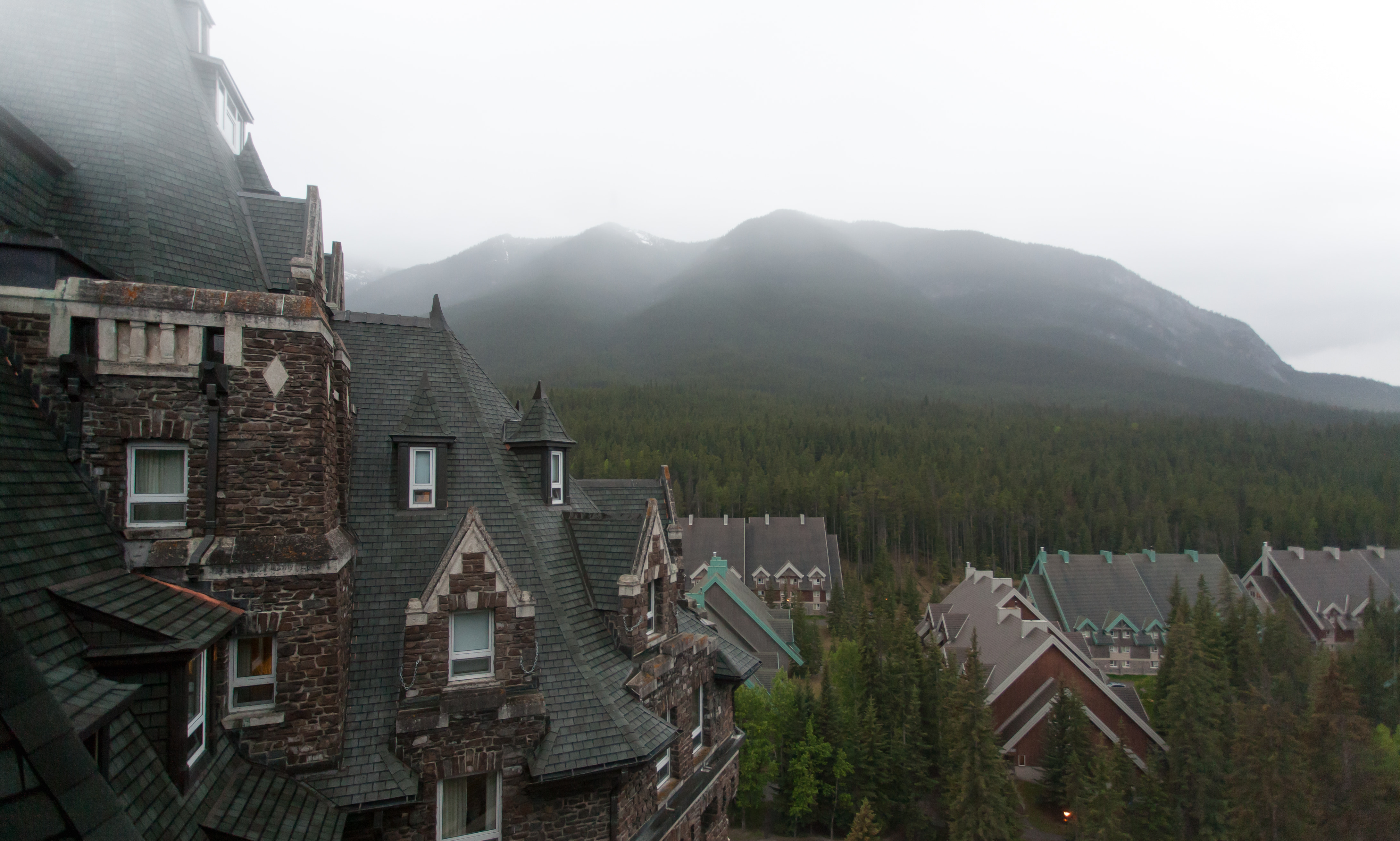 Banff Springs Hotel rooftops