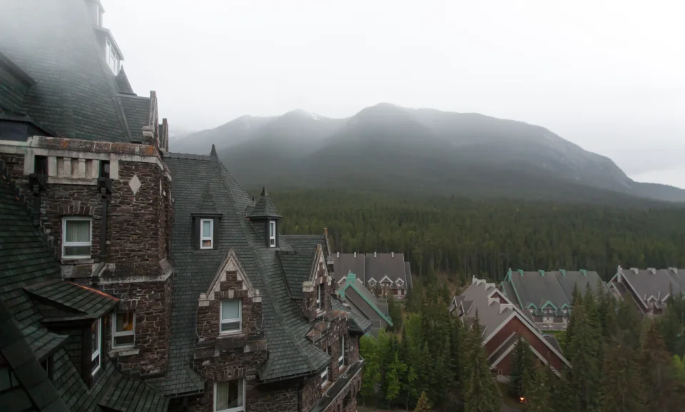 Banff Springs Hotel rooftops